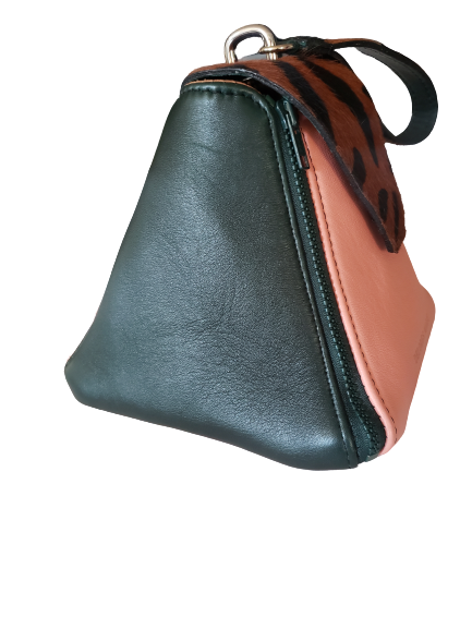 Runway Handbag Brown/Black Pyramid - Women's Bags